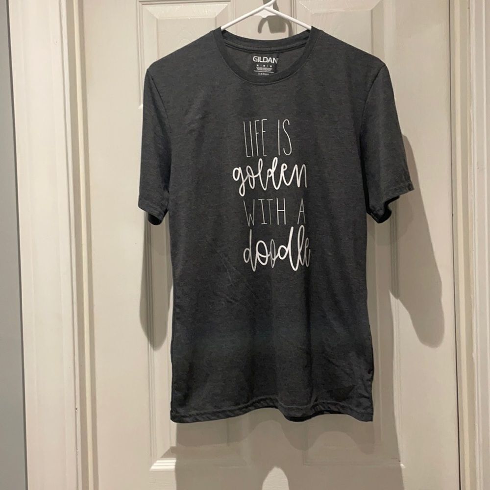 Life is Golden with a Doodle T-shirt SZ medium